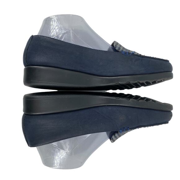 A2 AEROSOLES 7.5 W StitchNTurn Gondola Loafers Slip-On Plaid Comfort Academia - Picture 7 of 10